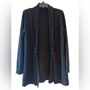 AB Studio Charcoal Knit Cardigan